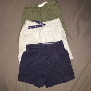 3 pair 12M khaki shorts
